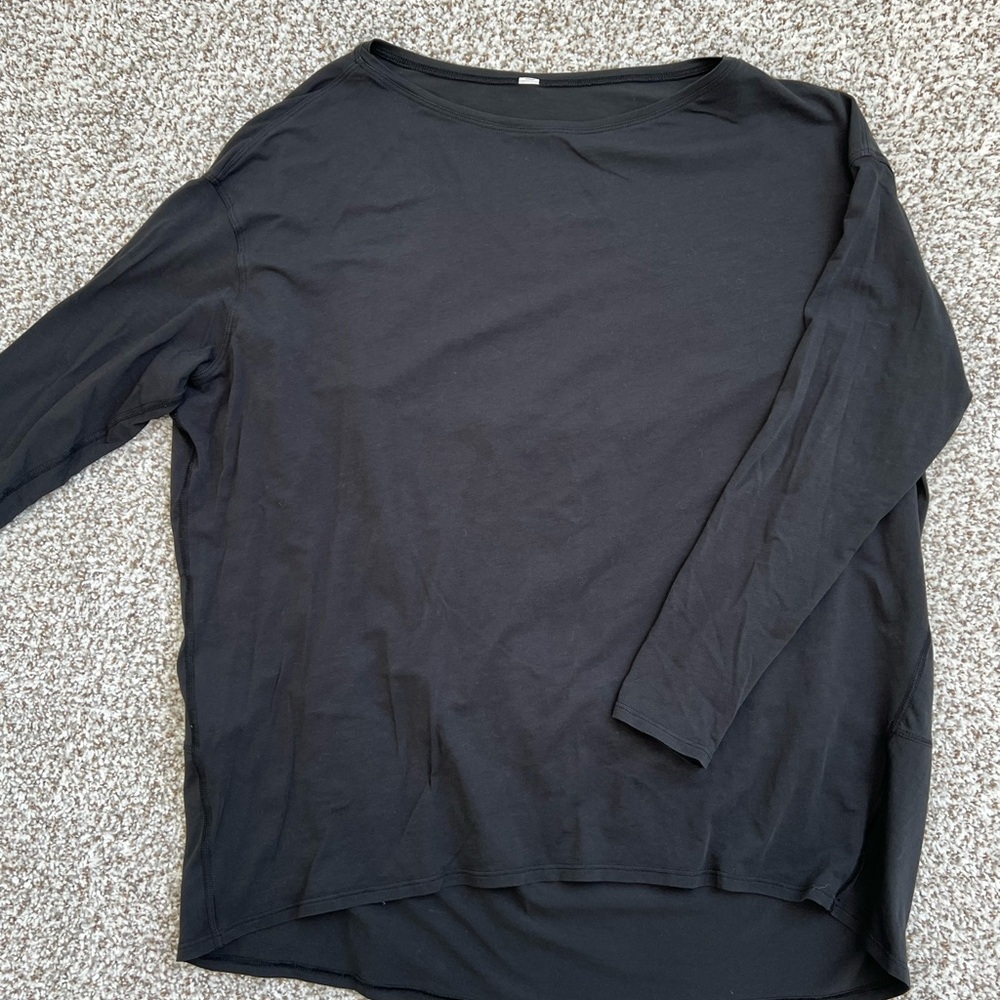 Lululemon Black Spirit Jersey Style Top